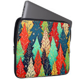 Lebendige Weihnachtsbaum-Muster-Kunst Laptopschutzhülle (Vorne Rechts)