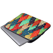 Lebendige Weihnachtsbaum-Muster-Kunst Laptopschutzhülle (Vorne Knopf)
