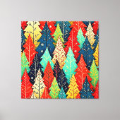 Lebendige Weihnachtsbaum-Muster-Kunst Leinwanddruck (Vorderseite)