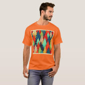Lebendige Weihnachtsbaum-Muster-Kunst T-Shirt (Vorne ganz)