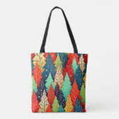 Lebendige Weihnachtsbaum-Muster-Kunst Tasche (Rückseite)