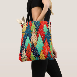 Lebendige Weihnachtsbaum-Muster-Kunst Tasche