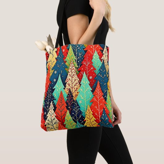 Lebendige Weihnachtsbaum-Muster-Kunst Tasche (Von Nahem)