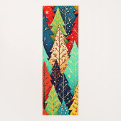 Lebendige Weihnachtsbaum-Muster-Kunst Yogamatte (Rückseite)