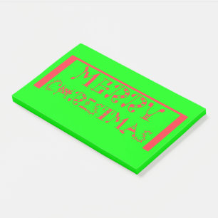 Lebendige Weihnachtsfreude Frohe Weihnachten Limet Post-it Klebezettel