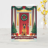 Lebendige Weihnachtskarte für Hunde Karte (Gelbe Blume)