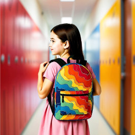 Lebendige Wellenlängen - Bold, Farbige, Unvergessl Bedruckter Rucksack