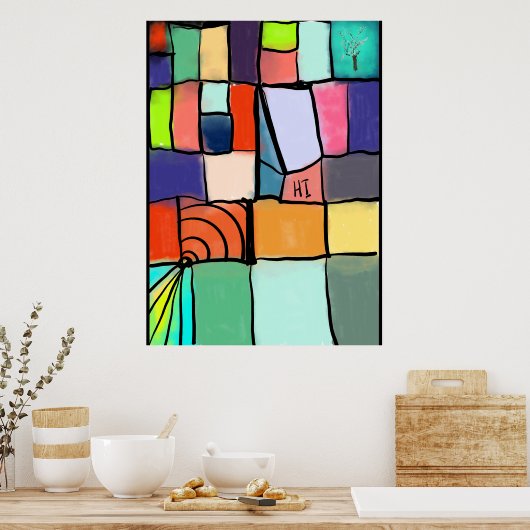 Lebendige Whimsy Poster (Küche)