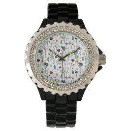 Lebendige Wildblume  Armbanduhr