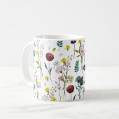 Lebendige Wildblume  Kaffeetasse (Vorderseite Links)