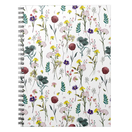 Lebendige Wildblume Notizblock (Vorderseite)