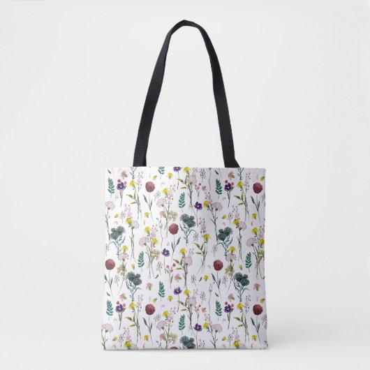 Lebendige Wildblume Tasche (Vorderseite)
