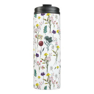 Lebendige Wildblume Thermosbecher