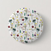 Lebendige Wildblumen Button (Vorderseite)
