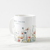 Lebendige Wildblumen-Firma Kaffeetasse (Vorderseite Links)