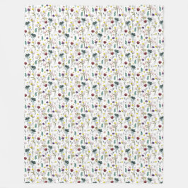 Lebendige Wildblumen-Fleece-Decke Fleecedecke