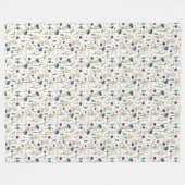 Lebendige Wildblumen-Fleece-Decke Fleecedecke (Vorderseite (Horizontal))