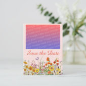 Lebendige Wildblumen Postkarte (Stehend Vorderseite)