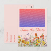 Lebendige Wildblumen Postkarte (Vorne/Hinten)
