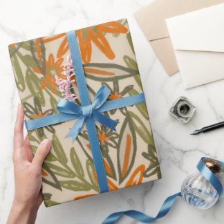 Lebendige Wilderness Garden Bloms farbenfrohe Blum Geschenkpapier