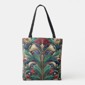Lebendige William Morris Inspiriert Tote Bag Tasche (Rückseite)