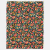 Lebendige William Morris Timeless Floral Elegance Fleecedecke (Vorderseite)