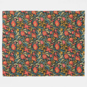 Lebendige William Morris Timeless Floral Elegance Fleecedecke (Vorderseite (Horizontal))