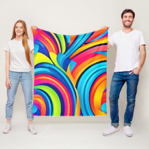 Lebendige Wirbel-Abstrakte Kunst Fleecedecke