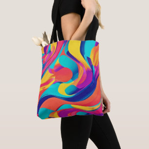 Lebendige wirbelnde abstrakte Kunst Tasche