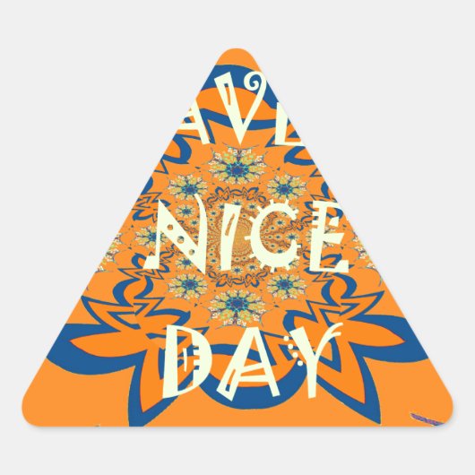 Lebendige Wünsche: Ein schönes Design für Kunstdru Dreieckiger Aufkleber (Vorderseite)