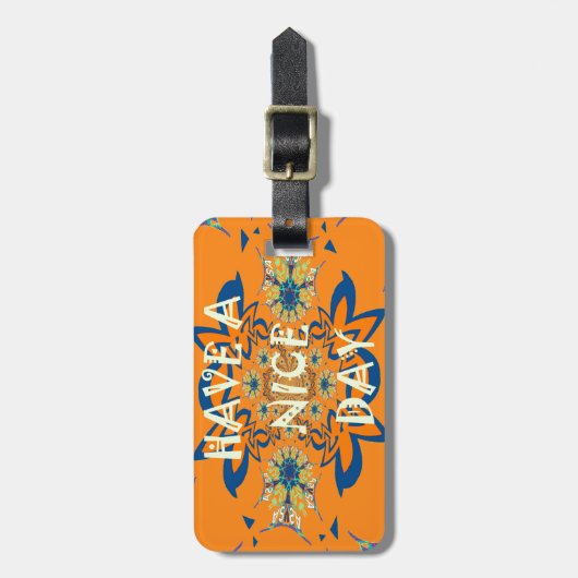 Lebendige Wünsche: Ein schönes Design für Kunstdru Gepäckanhänger (Vorderseite vertikal)