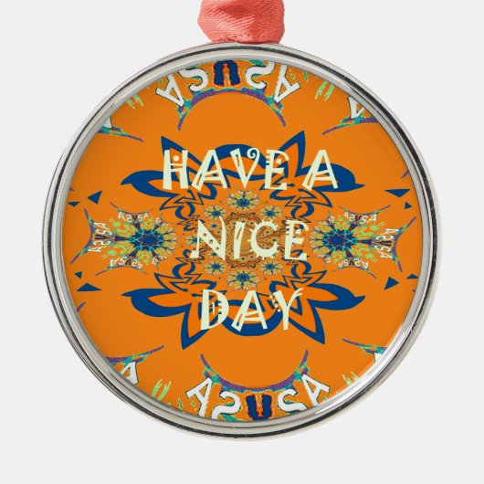 Lebendige Wünsche: Ein schönes Design für Kunstdru Ornament Aus Metall (Vorne)