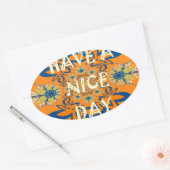 Lebendige Wünsche: Ein schönes Design für Kunstdru Ovaler Aufkleber (Umschlag)