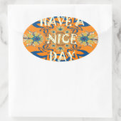 Lebendige Wünsche: Ein schönes Design für Kunstdru Ovaler Aufkleber (Tasche)