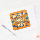 Lebendige Wünsche: Ein schönes Design für Kunstdru Quadratischer Aufkleber (Umschlag)