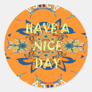 Lebendige Wünsche: Ein schönes Design für Kunstdru Runder Aufkleber