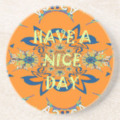 Lebendige Wünsche: Ein schönes Design für Kunstdru Sandstein Untersetzer (Vorne)