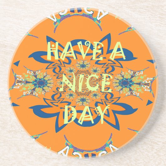 Lebendige Wünsche: Ein schönes Design für Kunstdru Sandstein Untersetzer (Vorne)