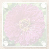 Lebendige Zinnienblumen-Foto Glasuntersetzer (Rückseite)