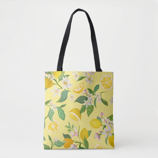 Lebendige Zitronenblüten-Tasche Tasche (Vorderseite)