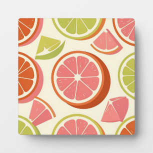 Lebendige Zitrus-Grapefruit-Orangen-Limettenscheib Fotoplatte