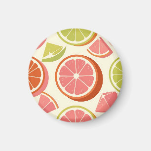 Lebendige Zitrus-Grapefruit-Orangen-Limettenscheib Magnet