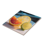 Lebendige Zitrus Scheiben Grapefruit Zitrone Limet Fliese (Seite)