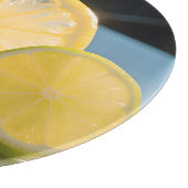 Lebendige Zitrus Scheiben Grapefruit Zitrone Limet Schneidebrett (Ecke)