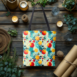 Lebendige Zitrus und Kirsche - Personalisierte Ini Tasche