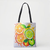 Lebendige Zitrusfrucht-Splash-Kunst Tasche (Vorderseite)