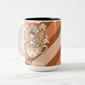 Lebendige zweifarbige Kawaii Chibi Koala Tasse (Vorderseite Links)