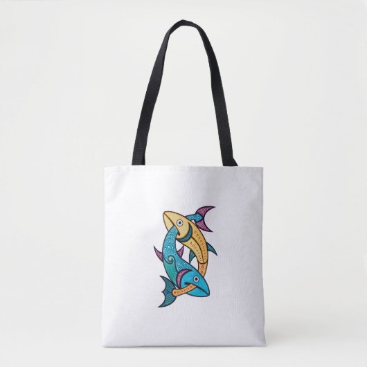 Lebendige Zwillingfische Tasche (Vorderseite)