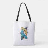 Lebendige Zwillingfische Tasche (Rückseite)