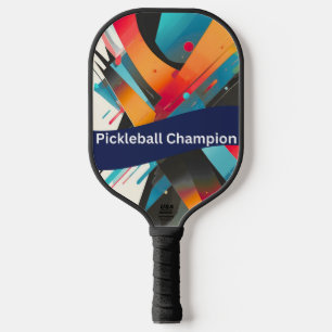 Lebendiger Abstracter Pickleball-Champion-Schläger Pickleball Schläger